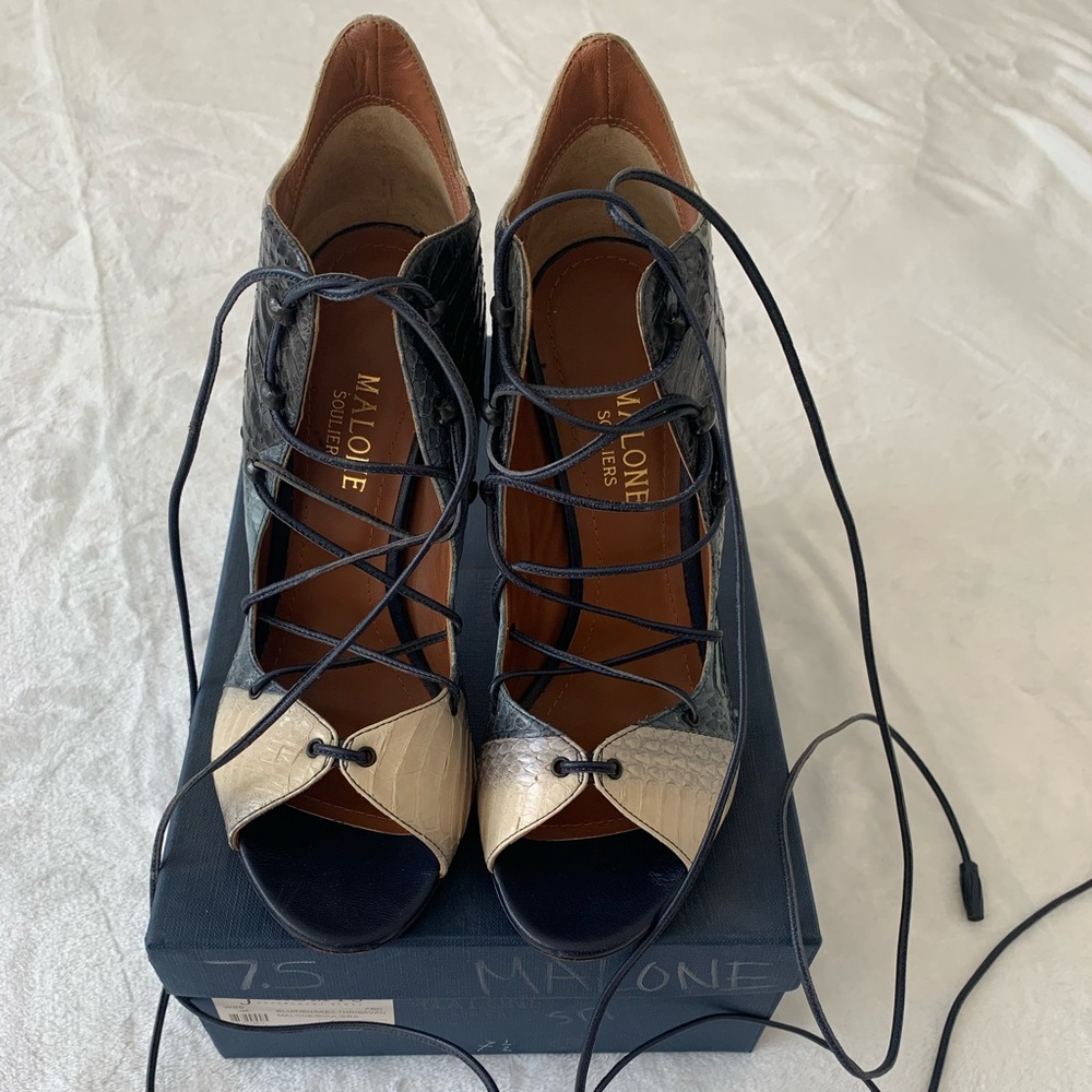 Snake Leather High Heels